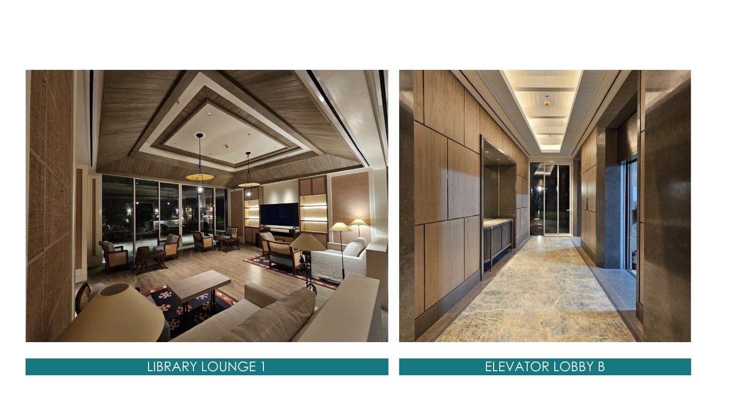 Library lounge and elevator lobby — supplied project photo